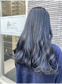 「韓国風暗髪 」ブルーブラック