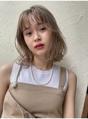 大人可愛い前髪/ミディアム/ボブ/20代30代/原宿/表参道