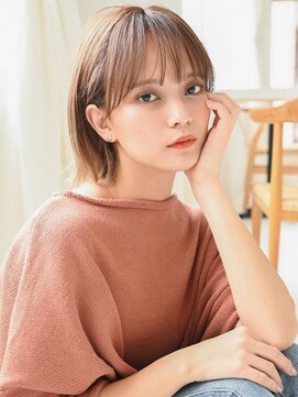 アグ ヘアー スプリング 八戸青葉店(Agu hair spring) 《Agu hair》シースルーバング×耳掛けカジュアルボブ
