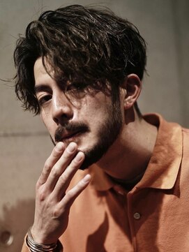 レクタ(RECTA) メンズマッシュパーマウルフ波巻きハイライトスパイラル2