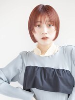 アッシュ 下北沢店(Ash)&nbsp;フェイスレイヤーボブ×オレンジブラウン