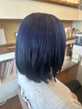 わかはやし美容室 本店 ネイビーカラー