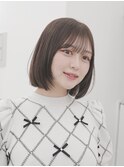 ボブヘア/レイヤーカット/ウエットヘア/オリーブベージュ/表参道