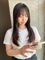 ヌイ 横浜(nui)&nbsp;ナチュラルシースルー前髪_黒髪小顔オリーブグレー