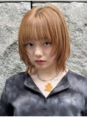 顔周りレイヤーカットグレージュカラーくびれボブショートカット
