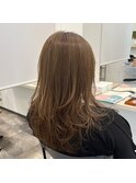 脱白髪染め＋シークレットハイライト