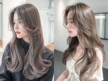 上品で透明感あふれる！オトナ女性必見の【ダブルカラー×メテオカラー】《上野/髪質改善/ダブルカラー》