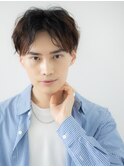 学生20代アースカラー前髪パーマ爽やかマッシュパーマG北浦和