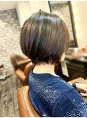 大人可愛い丸みショート「登戸髪質改善オージュア」