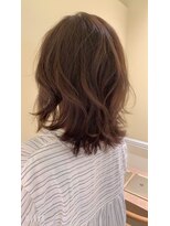 30代40代50代大人可愛いミディアムレイヤー　ウルフレイヤー