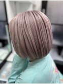 【lamchele】ホワイトミルクティーピンク×ブリーチカラー