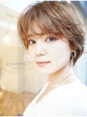 フェザーショート☆ブリーチベージュ前髪あり髪質改善マニッシュ
