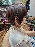 乾かして簡単に決まるショートヘアー&白髪を目立たせなくするカラー