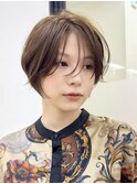 横顔美人ショート/ハイライト/髪質改善