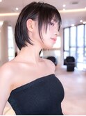 レイヤーカットボブ髪質改善ストレート顔周りハッシュカット