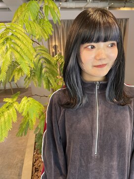 インナーカラー×ブルー