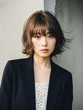 エイチ ウルフカット 大阪梅田(811) ハンサムショートタッセルボブパーマレイヤーボブハイライト