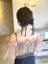 アクトエスポワール(Act espoir)&nbsp;ツインシニヨン｜結婚式ヘアアレンジ