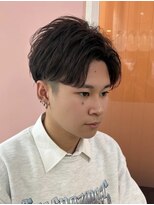 フィガロ ウメダ(FIGARO UMEDA)&nbsp;メンズボブウルフメンズミディアムレイヤーカット韓国ウルフ