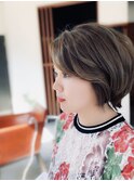 ハイライトグラデーションボブ