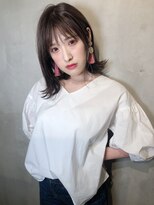 アナザーワールド(ANOTHER WORLD)&nbsp;ボブ/シースルーバング/カーキ/グレージュ【渡辺まみ】