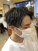 キャンバス バイ ネオリーブ 横浜西口(Canvas by neo.)&nbsp;横浜★ウェーブパーマかきあげメンズミディアム