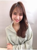 チョコレート 切りっぱなし イヤリングカラー 韓国ヘア 顔周り