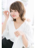 くびれカール前髪パーマ外国人風女っぽネオウルフb1