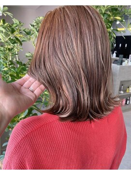 フラッグ ヘアー 天神西通り店(Flag HAIR) ハイライト☆ピンクブラウン☆イルミナカラー