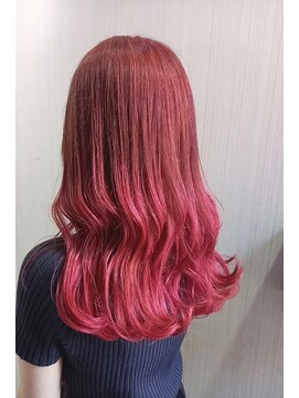 トムキャット(TOM CAT) ケアブリーチdeピンクブラウン×ローズピンクグラデーション