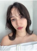 ウルフカット_外ハネボブセクションカラーペールベージュ_28715
