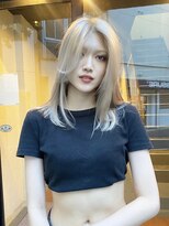 ピープスアンドスー 表参道 渋谷(Peeps&Suu.) 20代30代40代 大人可愛い透明感くびれヘア ハイトーンカラー