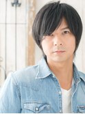 ナチュラルで好感度上がるネイビーブラックメンズカットW上尾