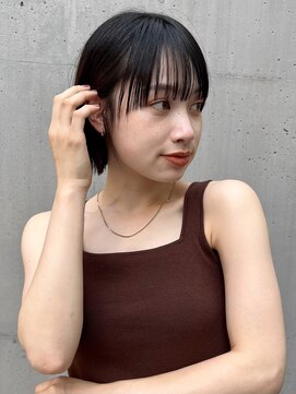 リアンカ(LIANCA) 【LIANCA】ラウンドバングショートボブ/地毛風カラー