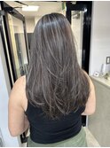 小顔へア アッシュカラーグレージュハイライトカラー◎