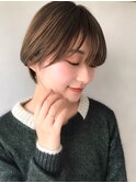 ★前下がりショートボブハンサムショートカットカラーパーマケア