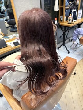 ユニ バイ マグ 長野店(Uni.by Mag) 大人ガーリー透明感暖色ピンクブラウンカラー