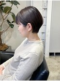ショートボブ/丸みショート/ピンクブラウン/似合わせショート