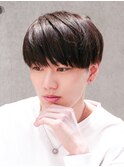 黒髪マッシュナチュラルマッシュメンズヘア韓国ツーブロック