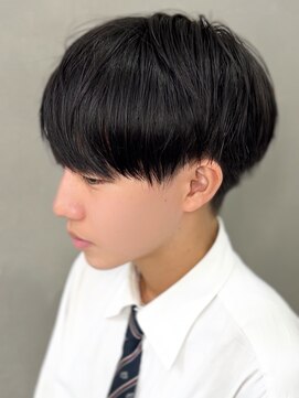 エルマーク 渋谷(L-MARK) 黒髪マッシュナチュラルマッシュメンズヘア韓国ツーブロック