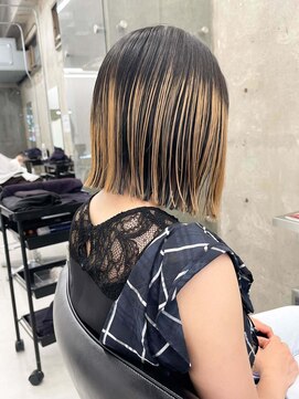 ノエ(noe) くびれヘア/アプリコットオレンジ/ハイライトカラー/栄r169