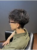 ビジネスツーブロックショート フォワードフェザーパーマ