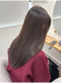 透明感クールブラウン × 質感カット