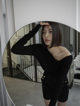 ヌヌ 渋谷 原宿 明治神宮前(nunu) レイヤーカットトリートメントブリーチなしカラーグレージュ