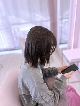 ヘアメイクアン(Hair Make Une) ナチュラル可愛いを叶える♪ヘーゼルグレージュミディ
