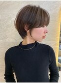 丸みショートボブ/レイヤー/20代30代40代50代/顔周りカット