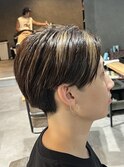 ハイライト×センターパート [#成田 #MEN'S #メンズサロン]