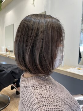 コノアラボ 守谷店(Conoah labo) ボブ　バレイヤージュ　　マロンベージュ　Ａラインボブ