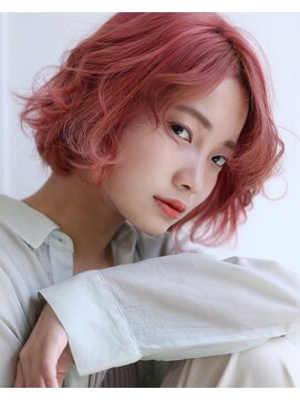 ヘアーメイク ライズ 西田辺店(Hair make rise;) リラックスピンク×抜け感