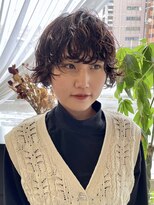 アットラップレーヴ(attrape-reve) くしゃっとパーマのマッシュショート stylist 高橋裕貴